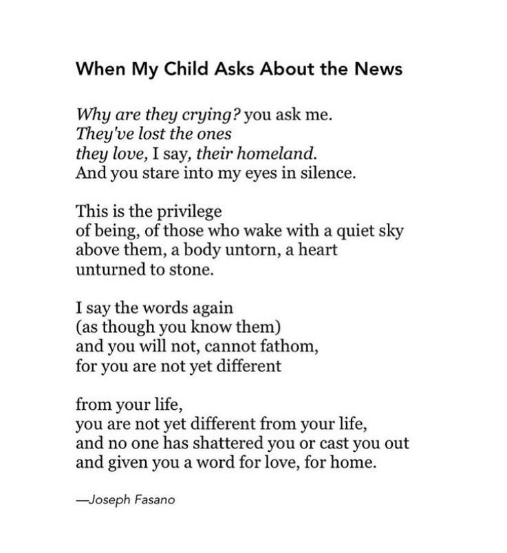 The privilege of those who wake with a quiet sky above them…