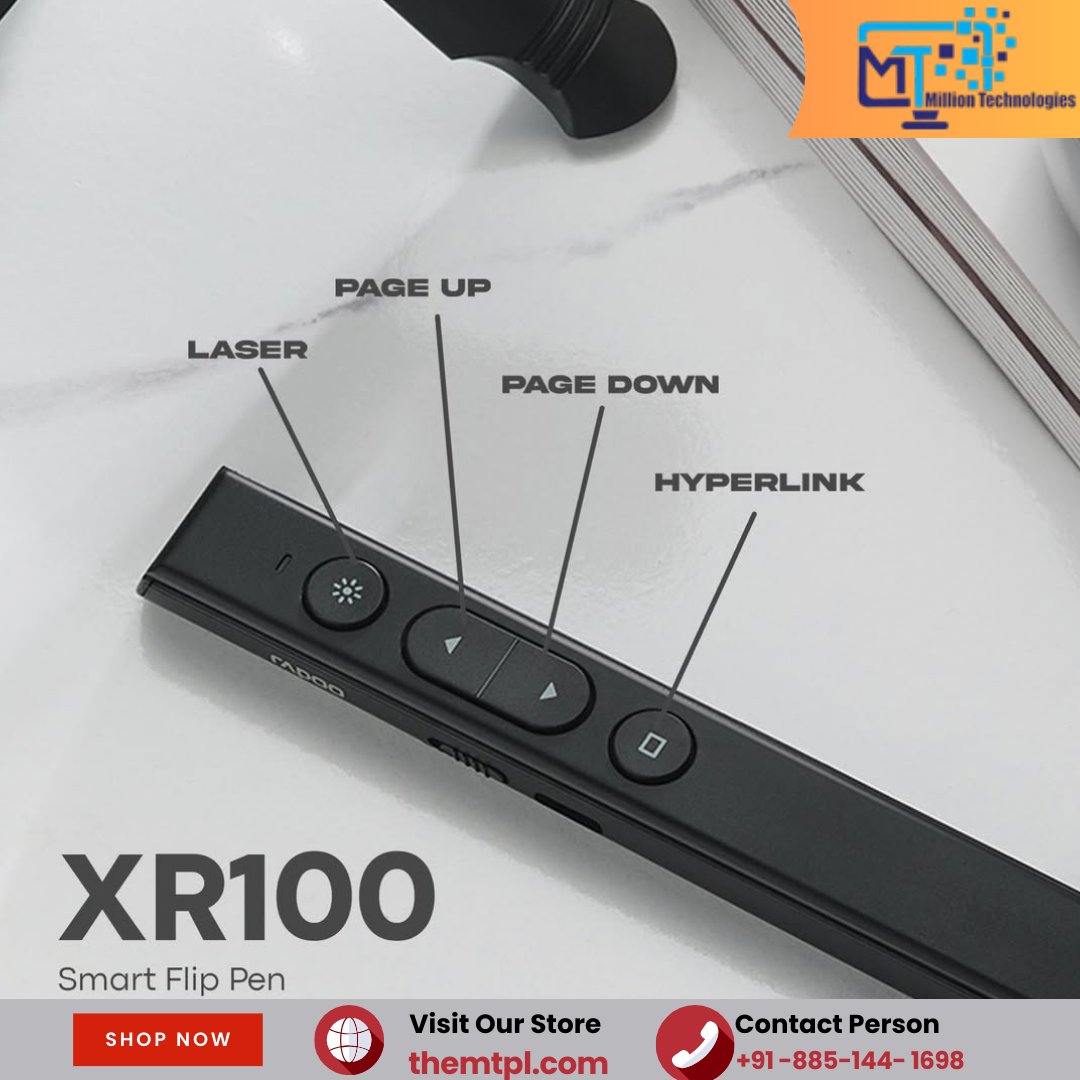 themtpl's tweet image. 🎯 Present Like a Pro with the Rapoo XR100!

Main Pointer:
 👉
✅ Precise Laser Pointer
✅ Page Up/Down Controls
✅ Hyperlink Button for Smooth Navigation

🎤 Make Every Slide Count.
#Rapoo #RapooXR100 #PresentationTool #WirelessPresenter #TechForWork #OfficeGear #RapooIndia