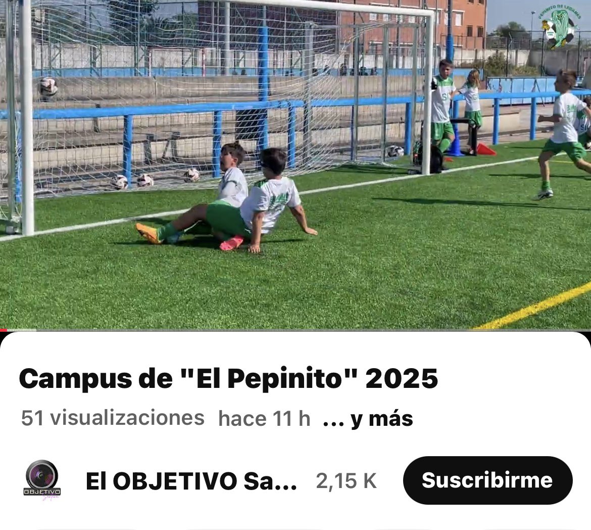 ¡Éxito total! Seguimos nuestra propia estela de provocar sonrisas… quedan dos semanas y se queda corto. RESUMEN AQUÍ 👇

youtu.be/j99wbDdokWA?si…

INSCRIPCIONES aquí 👇

pepinitodeleganes.com/campus-futbol-…

#campus #futbol #verano #Leganes