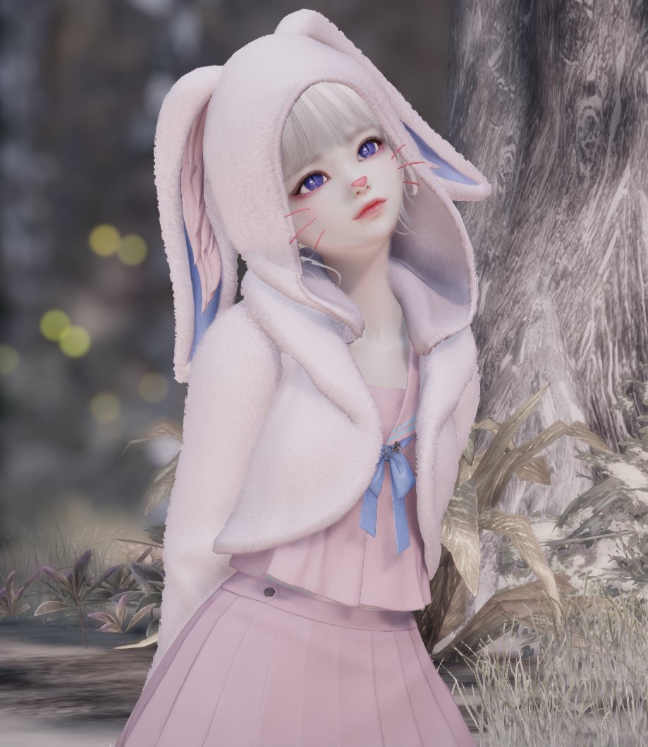 Llyrae_Lly's tweet image. Little fox's new hunting strat, bunny disguise!!!馃悋 #LostArk @playlostark