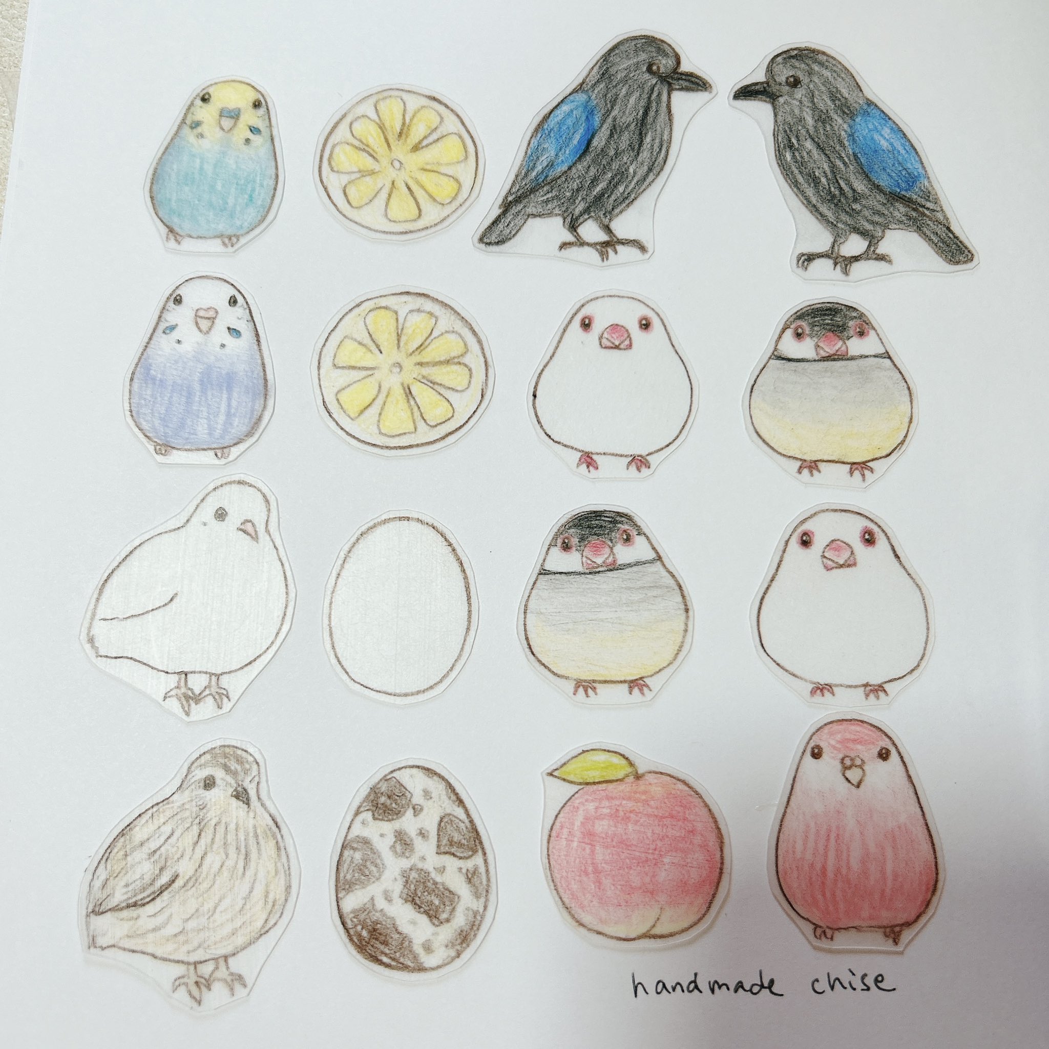 ハンドメイド(13)　はり絵5点セット ハンドメイド(13) はり絵5点セット