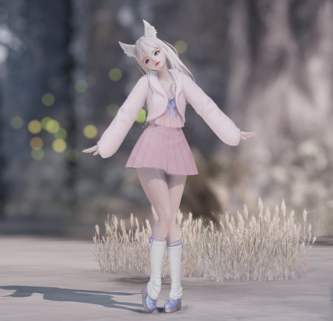 Llyrae_Lly's tweet image. Little fox's new hunting strat, bunny disguise!!!馃悋 #LostArk @playlostark