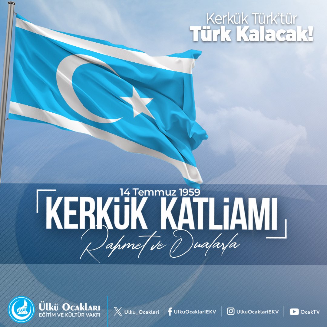 #KerkükKatliamı’nda şehit edilen Türkmen soydaşlarımızı rahmet ve dualarla anıyoruz.