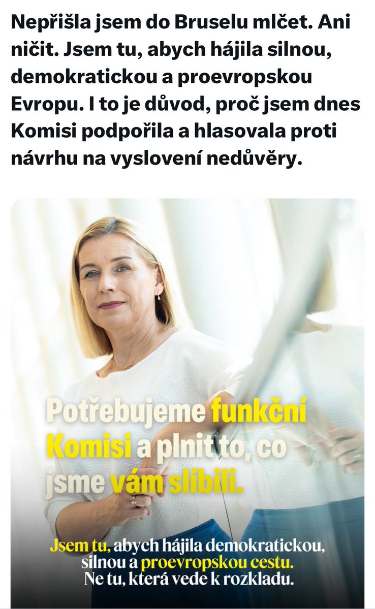 MarekStonis's tweet image. Profesorka @danusenerudova z hnutí @starostove_cz hájí v Europarlamentu “proevropskou Evropu.”
Kdybych to byl býval věděl už před volbami, tak bych ji možná volil. Takhle jsem to pomýleně hodil těm, co prosazují protievropskou Evropu.