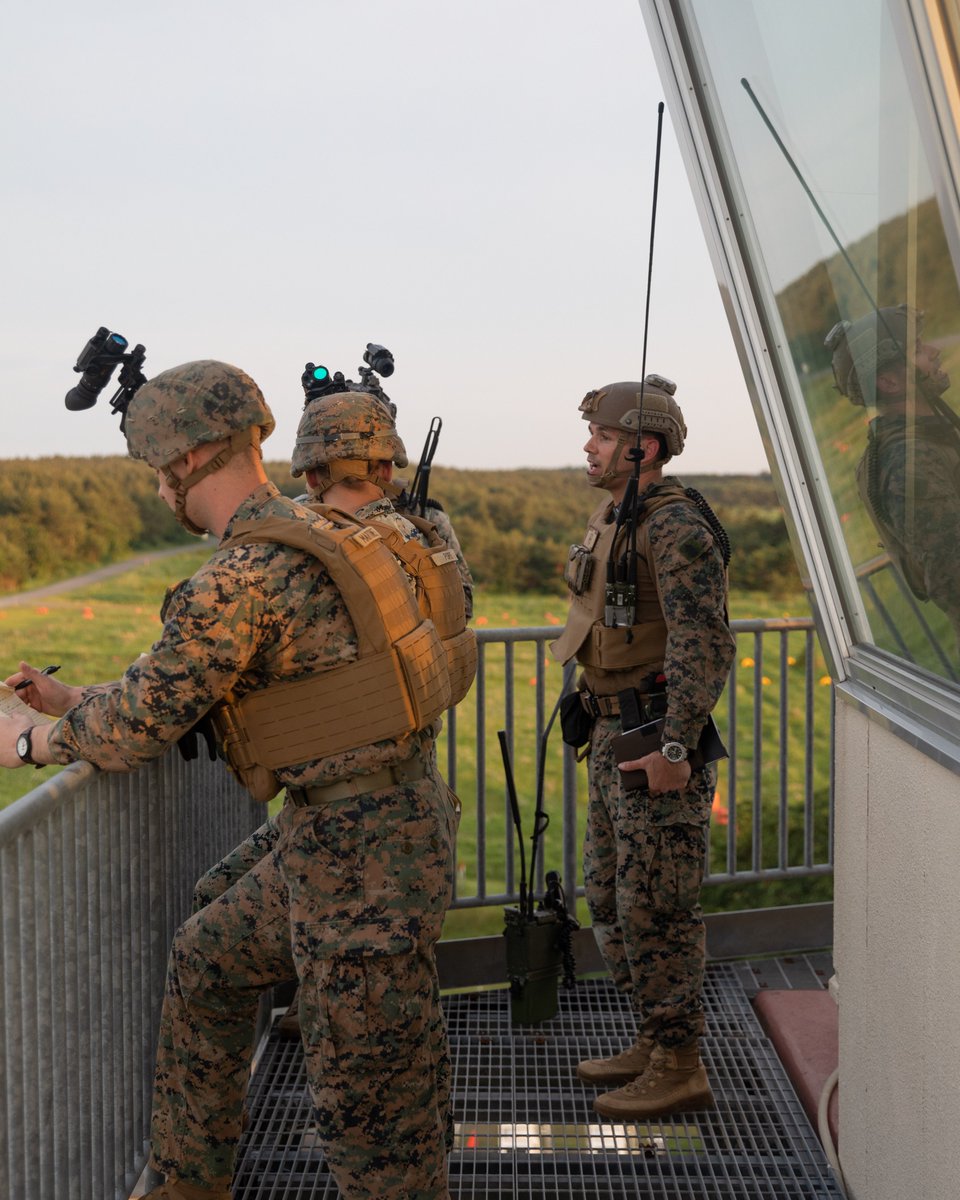 1stMAW_Marines's tweet image. U.S. #Marines with Marine Wing Communications Squadron 18 and Headquarters Battalion, @3d_Marine_Div, simulate calling close air support during a deployment for training at Misawa Air Base, Japan, June 23, 2025.