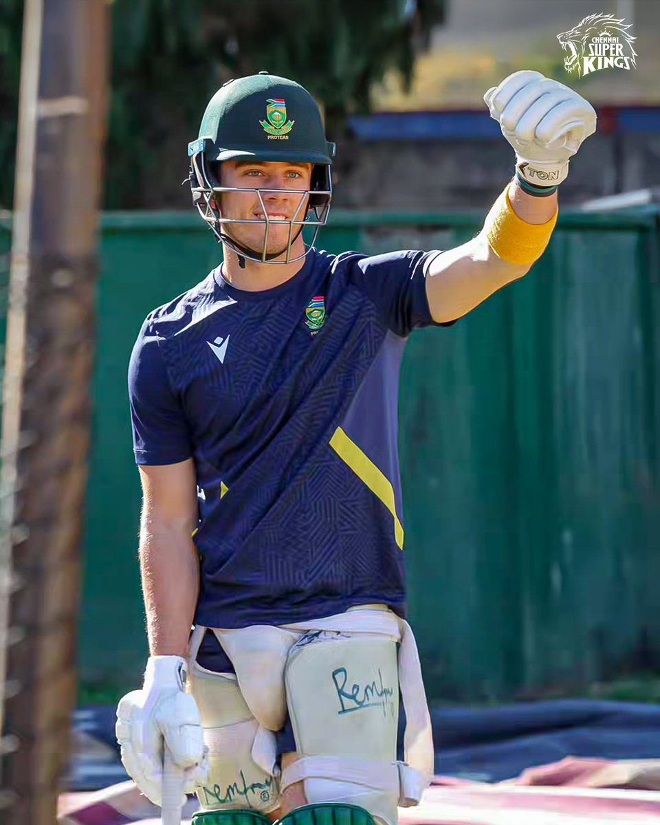 Brevis will play cricket today! 🥳💛

#ZIMvSA #WhistlePodu 
📸 : <a href="/ProteasMenCSA/">Proteas Men</a>