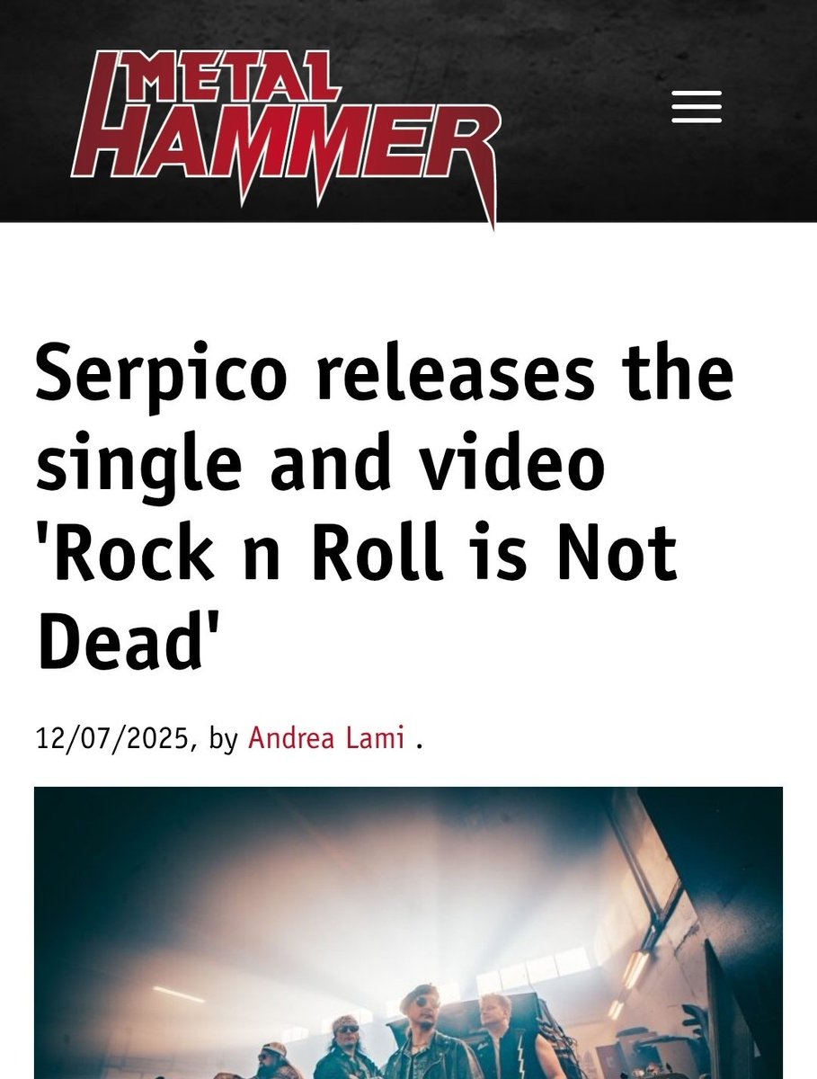 Serpico (Official) (@serpicoofficial) on Twitter photo 🔥Thank you <a href="/metalhammerit/">Metal Hammer Italia</a> for sharing our latest single "Rock n' Roll is not dead"!!🔥
#serpicoofficial #rocknrollisnotdead #metalhammer #Hardwork 🔥Thank you <a href="/metalhammerit/">Metal Hammer Italia</a> for sharing our latest single "Rock n' Roll is not dead"!!🔥
#serpicoofficial #rocknrollisnotdead #metalhammer #Hardwork