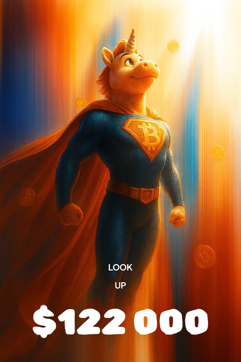 Look up, what’s on the sky? That’s $BTC with new ATH at $122,000 
Zondolo feels super-bullish today!