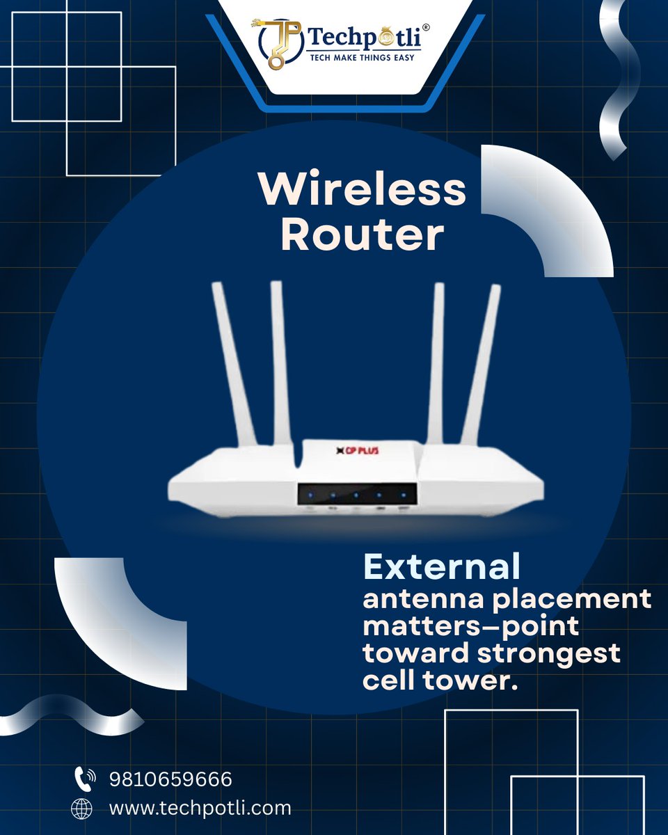 TechPotli_tp's tweet image. CP PLUS Wireless Router CP-XR-DE41-S 4G LTE Router SIM-Based Wireless Router
Our social media
linktr.ee/techpotli

#Techpotli #CPPlus #WirelessRouter #4GRouter #LTERouter #WiFiRouter #HighSpeedInternet #StrongSignal #HomeInternet #OfficeInternet #WorkFromHome #Internet