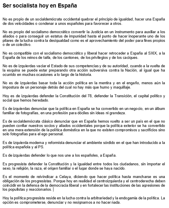 Ser socialista hoy en España