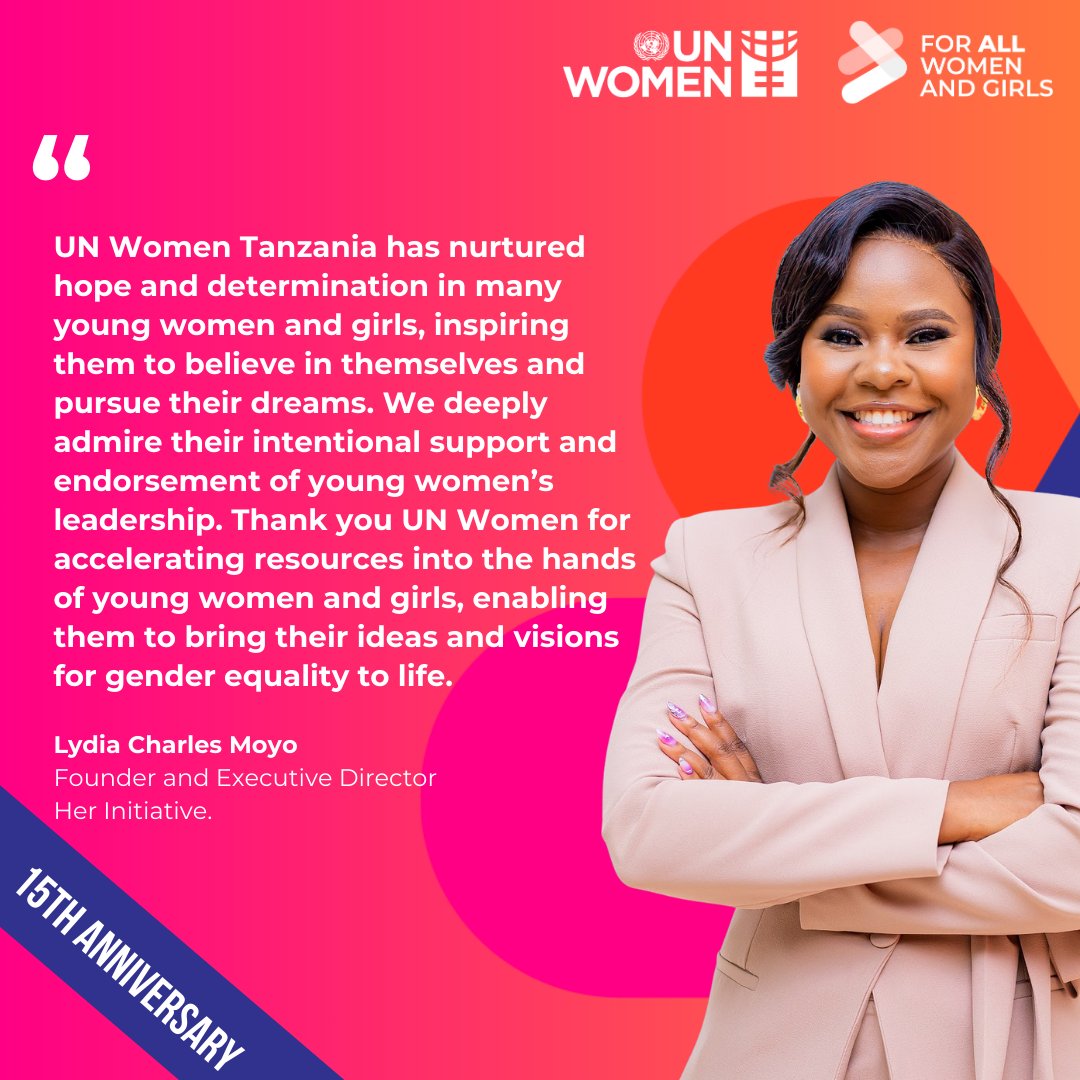 UN Women Tanzania (@unwomentanzania) on Twitter photo Young people are leading change!
Our partnership with <a href="/herinitiative/">Her Initiative</a> demonstrates the power of youth-driven action in advancing gender equality and women’s empowerment.
UN Women remains committed to supporting innovative solutions led by young women that address today’s Young people are leading change!
Our partnership with <a href="/herinitiative/">Her Initiative</a> demonstrates the power of youth-driven action in advancing gender equality and women’s empowerment.
UN Women remains committed to supporting innovative solutions led by young women that address today’s
