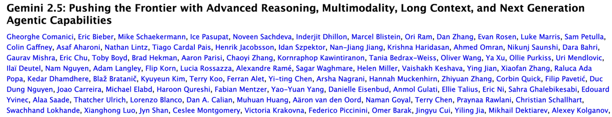hardmaru (@hardmaru) on Twitter photo There’s a secret code if you observe the authors’ first initials in the order of authorship:
“GEMINI MODELS CAN THINK AND GET BACK TO YOU IN A FLASH”
Nice little Easter Egg <a href="/GoogleDeepMind/">Google DeepMind</a> 🥚 There’s a secret code if you observe the authors’ first initials in the order of authorship:
“GEMINI MODELS CAN THINK AND GET BACK TO YOU IN A FLASH”
Nice little Easter Egg <a href="/GoogleDeepMind/">Google DeepMind</a> 🥚