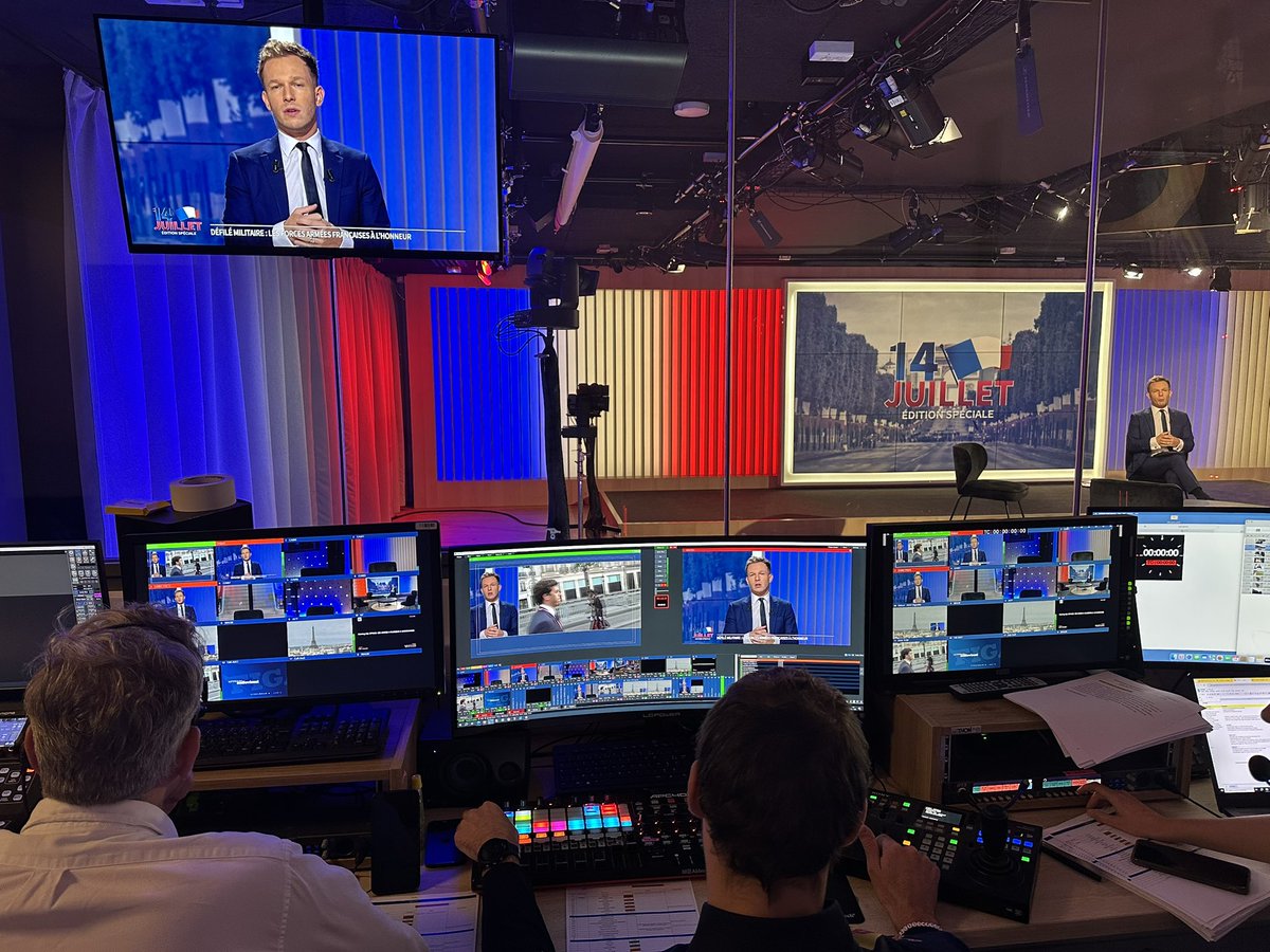 LeFigaroTV's tweet image. Les équipes du Figaro TV sont prêtes à vous faire vivre en direct le défilé militaire du 14 juillet à partir de 9h. lefigaro.fr