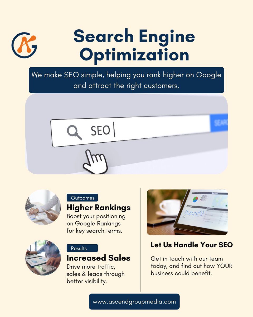 ascendmediateam's tweet photo. Your Customers Are Searching. Can They Find You?

We help businesses rank higher on Google and drive real growth with proven SEO strategies.

🔹 More traffic
🔹 Better leads
🔹 Long-term results

Let’s grow your visibility — the smart way.

📩 info@ascendgroupmedia.com https://t.co/CNfTLU4P3D