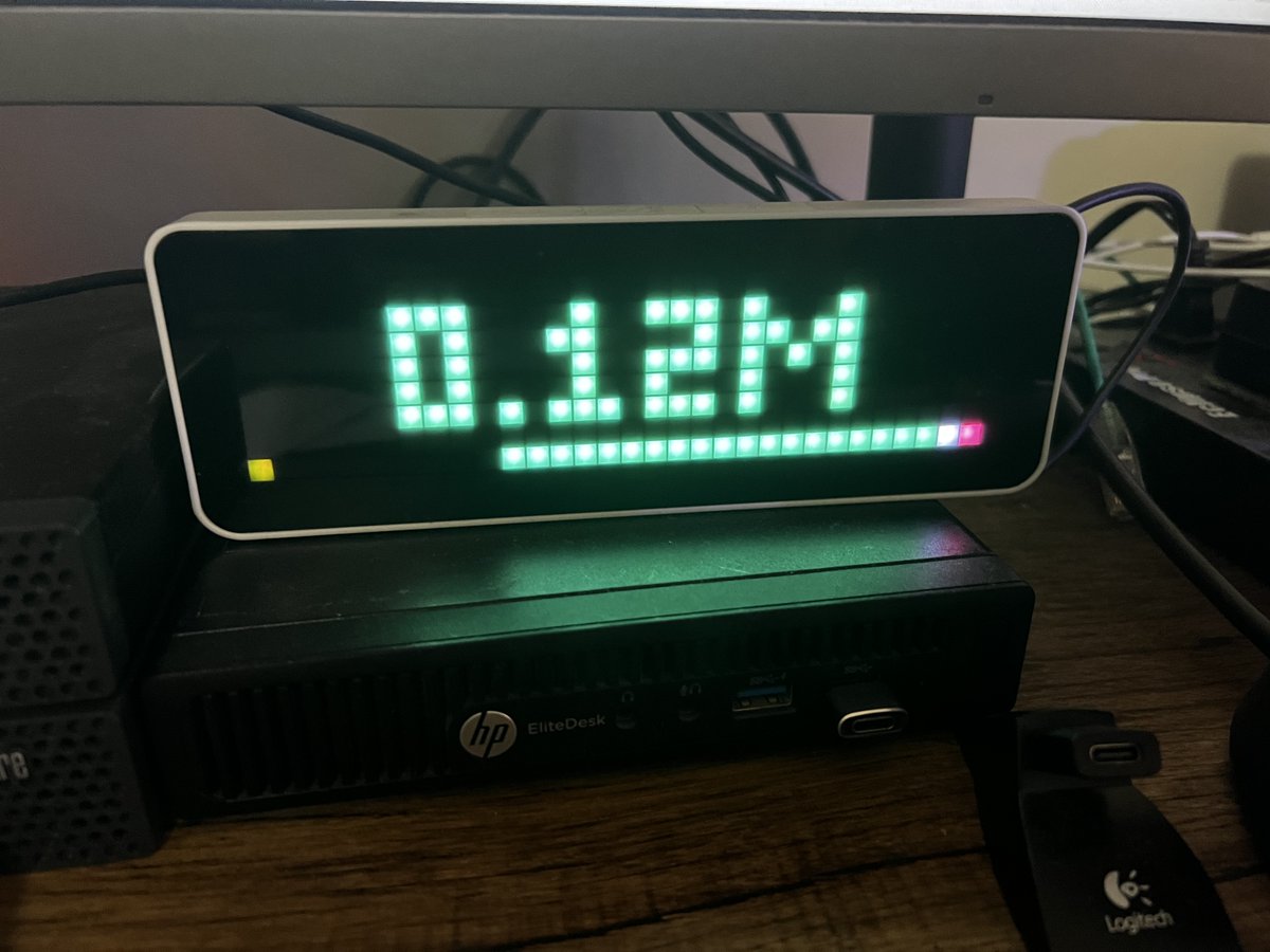 MrMasternode's tweet image. Want a #Bitcoin programmable clock that does more than 6 digits & can also display @Excellion notation for under $60?
You need an Ulanzi TC001 Smart Pixel Clock. I found mine cheapest on AliExpress but you can also get them from Amazon or directly from ulanzi.com…