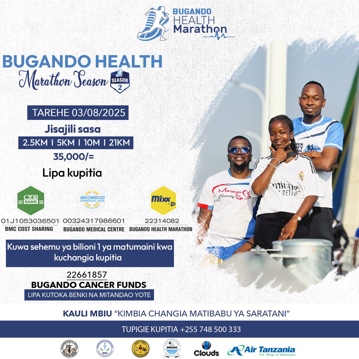 BugandoC's tweet image. &quot;Kimbia changia Matibabu ya Saratani&quot;