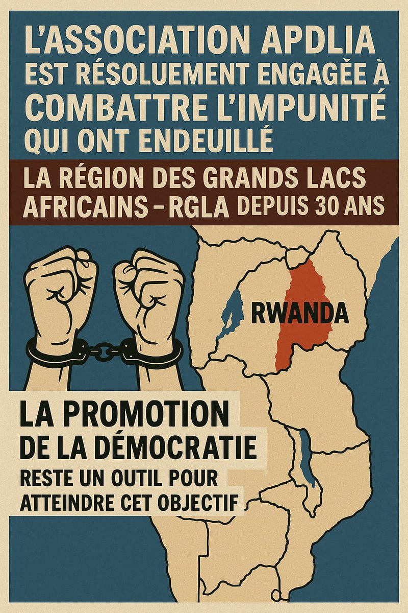 A.P.D.L.I.A Association (@apdliaa) on Twitter photo L’Association #APDLIA est résoluement engagée à combattre l’#Impunité des criminels qui ont endeuillé la #RGLA depuis 30 ans . La Promotion de la #Démocratie reste un outil pour atteindre cet objectif. Le #Rwanda est à la tête de ceux qui bénéficient cette impunité. <a href="/hrw/">Human Rights Watch</a> <a href="/RFI/">RFI</a> L’Association #APDLIA est résoluement engagée à combattre l’#Impunité des criminels qui ont endeuillé la #RGLA depuis 30 ans . La Promotion de la #Démocratie reste un outil pour atteindre cet objectif. Le #Rwanda est à la tête de ceux qui bénéficient cette impunité. <a href="/hrw/">Human Rights Watch</a> <a href="/RFI/">RFI</a>