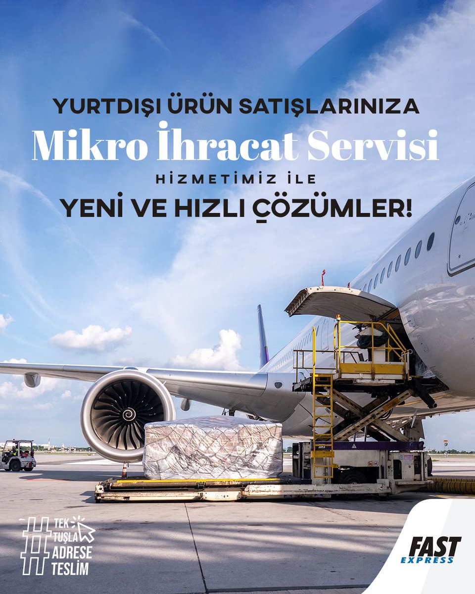 #Mikroİhracat (ETGB’li çıkış) ile gümrük müşavirliği ücreti, konşimento ve ardiye ücreti ödemeden, 200’den fazla ülkeye hızlı bir şekilde gönderebilirsiniz!😊

02125414410'dan ve fast-express.com 'dan bize ulaşabilir, fast-express.com/tr/kampanya adresinden fiyat alabilirsiniz