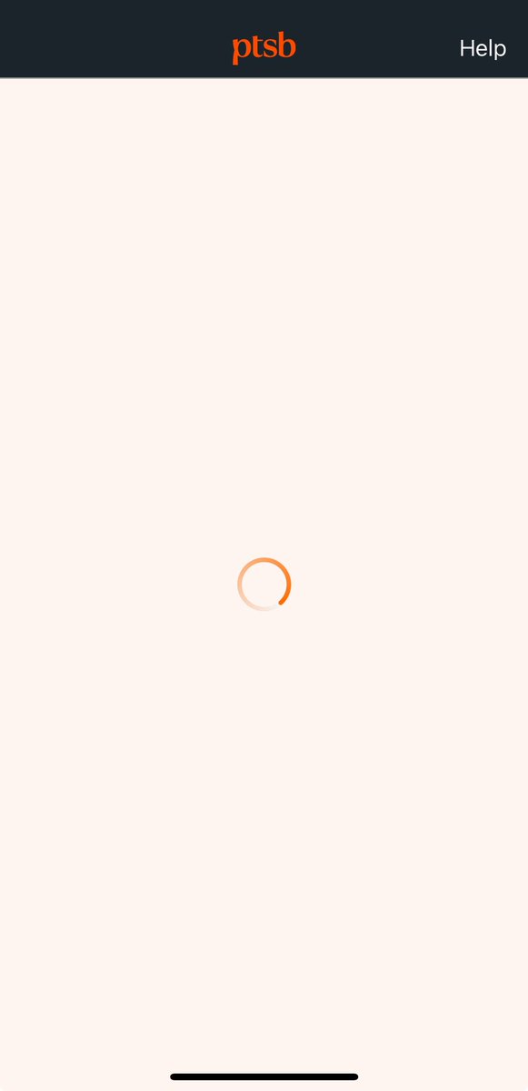 LarWright's tweet photo. @Quirkeyness @PTSBIreland @AskPTSB Same issue…. Updated, uninstalled, reinstalled…. All I get is this screen! What’s going on @AskPTSB https://t.co/aXp5fO7bgN
