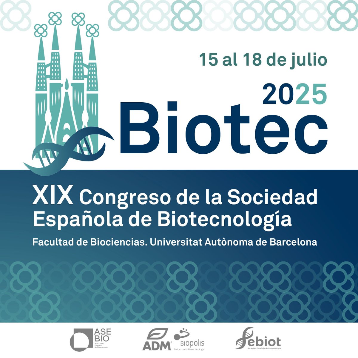 ‼️ Mañana empieza #Biotec2025. Semana intensa de charlas científicas y networking para conocer lo último en I+D biotec. Cerrará el evento la conferencia plenaria de Alfonso Valencia (<a href="/BSC_CNS/">BSC-CNS</a>) sobre IA y biotecnología (18-jul, 12h). ¡No te lo pierdas!
👉 buff.ly/yBMTOEr