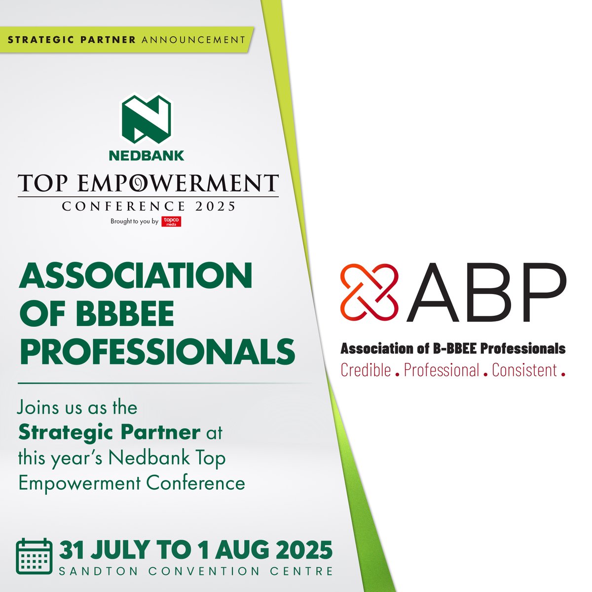 TopEmpowerment (@topempowerment) on Twitter photo Driving transformation with integrity and expertise - the <a href="/BBBEEAssociatio/">Association of B-BBEE Professionals (ABP) NPC</a> (ABP) champions high standards and ethical practice in economic empowerment.
Discover their role at the #NedbankTopEmpowermentConference 2025.
🔗Secure your spot: hubs.ly/Q03vzWHF0 Driving transformation with integrity and expertise - the <a href="/BBBEEAssociatio/">Association of B-BBEE Professionals (ABP) NPC</a> (ABP) champions high standards and ethical practice in economic empowerment.
Discover their role at the #NedbankTopEmpowermentConference 2025.
🔗Secure your spot: hubs.ly/Q03vzWHF0