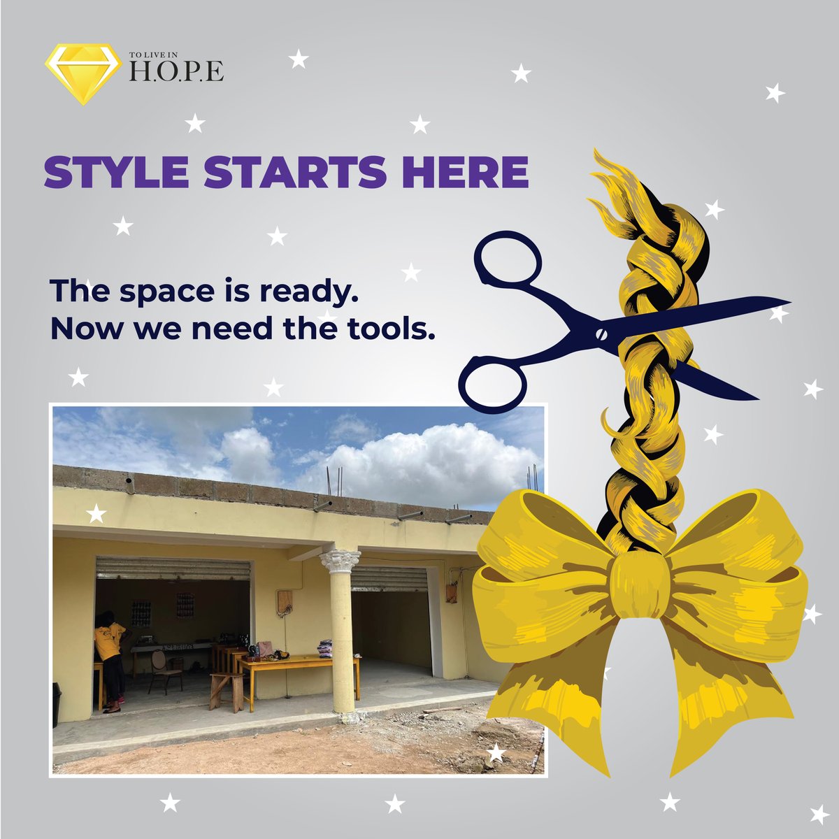 Toliveinhopeorg's tweet image. A chair, a mirror… and a dream.
In Ghana, we’ve opened a salon for local stylists to shine. But passion needs tools: dryers, clippers, and more.
Your donation fuels creativity, confidence, and opportunity. ✂️ 
#BeautyWithPurpose #ToolsForChange #ToLiveInHope