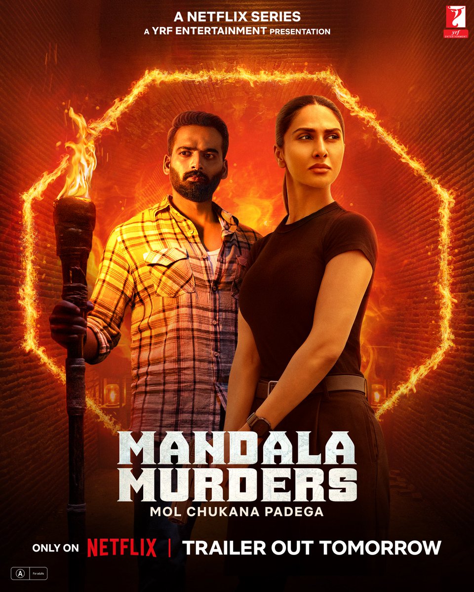 Vaani Kapoor (@vaaniofficial) on Twitter photo Har vardaan ka hoga anjaam. Ab Mandala ke khulenge saare raaz 👀🕸️
Mandala Murders, trailer out tomorrow!
#MandalaMurdersOnNetflix #VaibhavRajGupta <a href="/SurveenChawla/">Surveen</a> <a href="/ShriyaP/">Shriya Pilgaonkar</a> #JameelKhan <a href="/gopiputhran/">Gopi Puthran</a> <a href="/manan_rawat/">PhenoManan</a> <a href="/MogreYogendra/">Yogendra Mogre</a> #YRFEntertainment <a href="/yrf/">Yash Raj Films</a> Har vardaan ka hoga anjaam. Ab Mandala ke khulenge saare raaz 👀🕸️
Mandala Murders, trailer out tomorrow!
#MandalaMurdersOnNetflix #VaibhavRajGupta <a href="/SurveenChawla/">Surveen</a> <a href="/ShriyaP/">Shriya Pilgaonkar</a> #JameelKhan <a href="/gopiputhran/">Gopi Puthran</a> <a href="/manan_rawat/">PhenoManan</a> <a href="/MogreYogendra/">Yogendra Mogre</a> #YRFEntertainment <a href="/yrf/">Yash Raj Films</a>