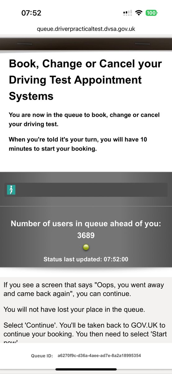 Sssssooozi 🤪 (@sxcpins09) on Twitter photo This is a damn joke. Waiting in a Queue like this to be met with ‘no driving tests available’ AGAIN! <a href="/DVSAgovuk/">Driver & Vehicle Standards Agency</a> do something about this, I shouldn’t have to retake my theory because you can’t get on top of these ‘bots’ booking all the tests. This is a damn joke. Waiting in a Queue like this to be met with ‘no driving tests available’ AGAIN! <a href="/DVSAgovuk/">Driver & Vehicle Standards Agency</a> do something about this, I shouldn’t have to retake my theory because you can’t get on top of these ‘bots’ booking all the tests.