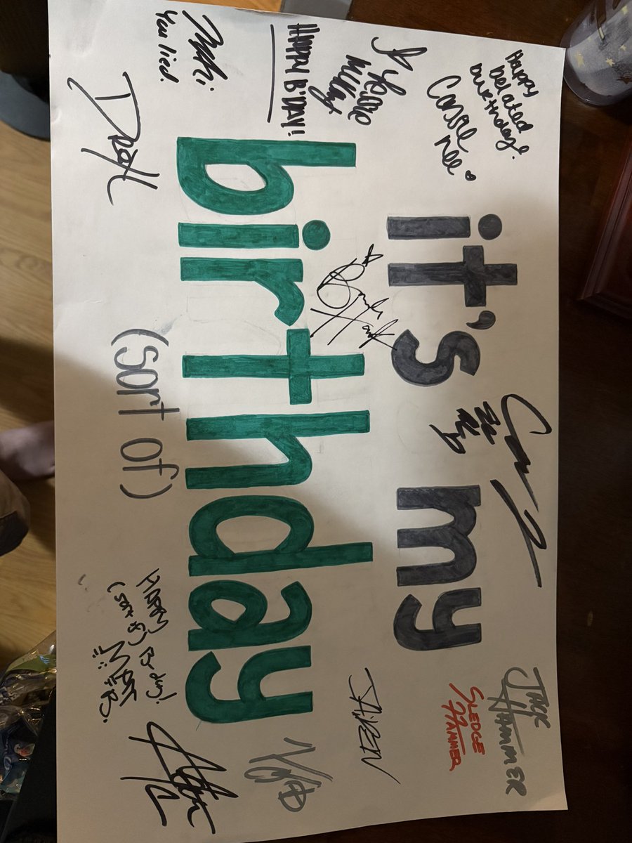 My partner’s sign for #CombatClash