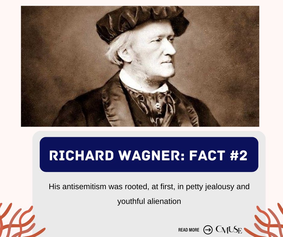 cmuseorg's tweet image. His antisemitism was rooted, at first, in petty jealousy and youthful alienation

The narrative of Wagner’s antisemitism writes itself: he was living in antisemitic times, and it would have been quite possible for someone who had limited contact with German Jews to develop…