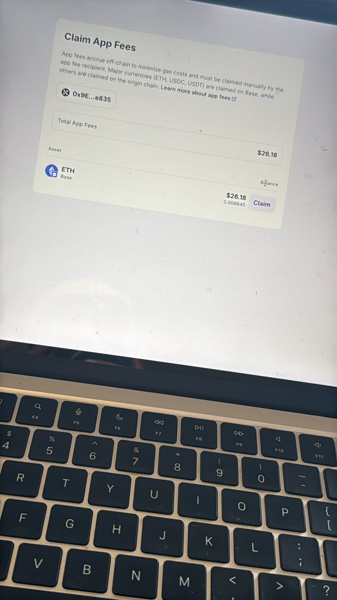 Claimed fees on <a href="/RelayProtocol/">Relay</a> i dont even know it i see this option today when i am exploring there project lol check yours and lmk how much fees u claimed😍

relay.link/claim-app-fees