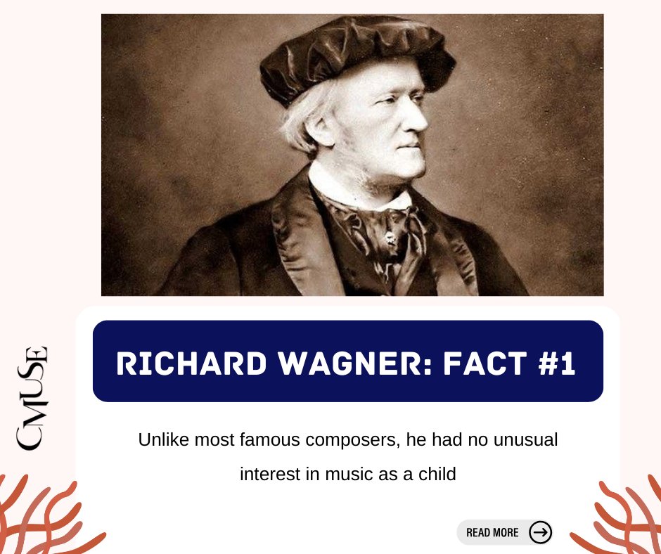cmuseorg's tweet image. Unlike most famous composers, he had no unusual interest in music as a child

Most biographies of composers begin with a discussion of their precociousness, but Wagner had no particular interest in music until he’d discovered the theater as a teenager and realized that most…