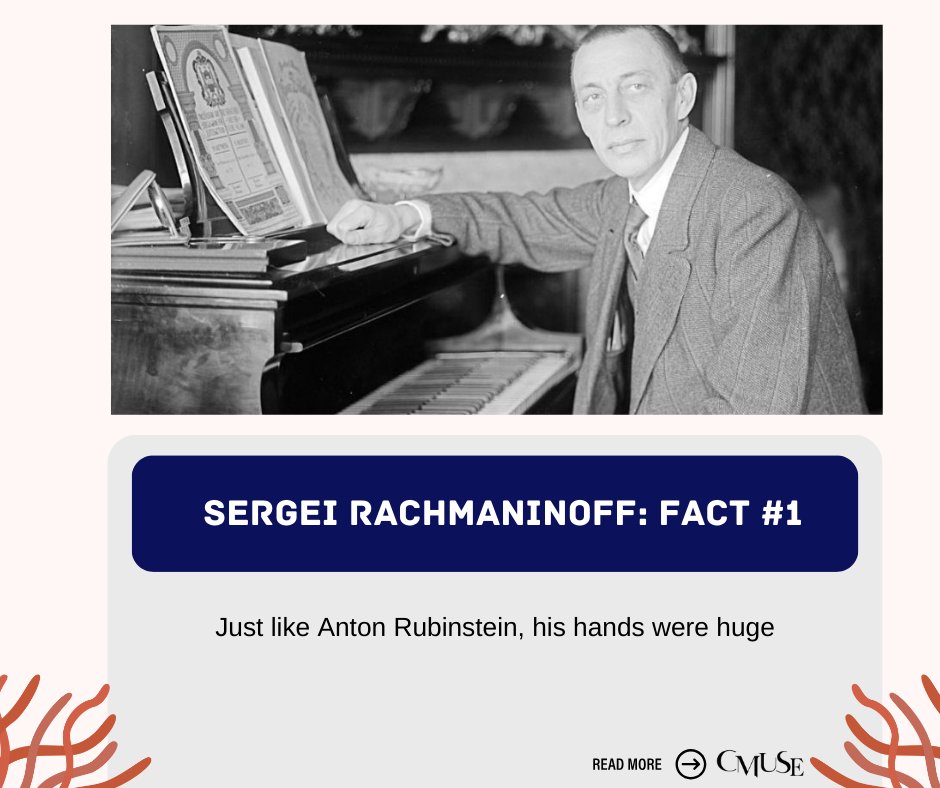 cmuseorg's tweet image. Just like Anton Rubinstein, his hands were huge

Rachmaninoff looked up to Anton Rubinstein as a model and, in particular, he singled out out for praise Rubinstein’s rendition of Beethoven’s Appassionata and Chopin’s Funeral March Sonata.”[His playing] gripped my whole…