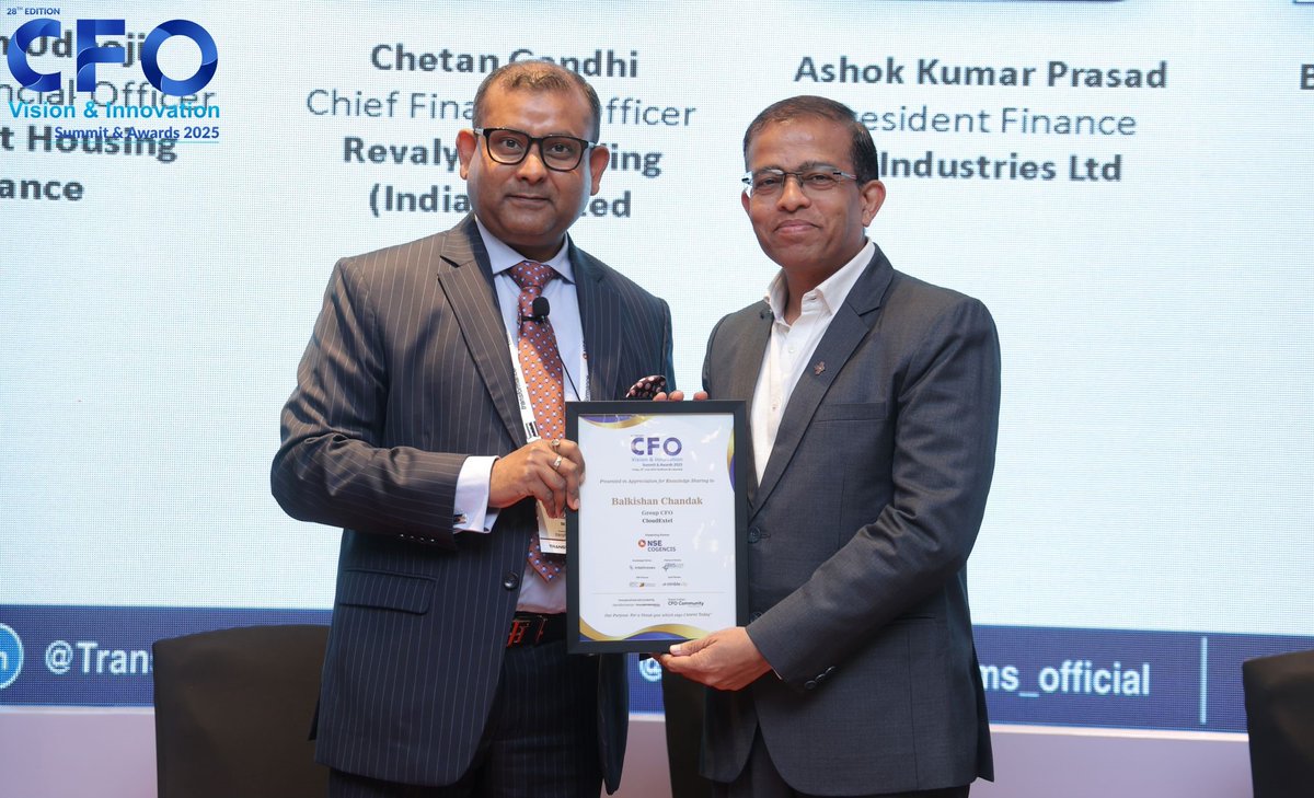 Thrilled to share that our CFO, Balkishan Chandak spoke at the 28th CFO Vision &amp; Innovation Summit on how CFOs in capital-intensive sectors balance risk &amp; innovation and leverage capital for maximum impact.

Thanks <a href="/trfforums/">Transformance</a> for the platform enabling the dialogue. #CFOLeadership