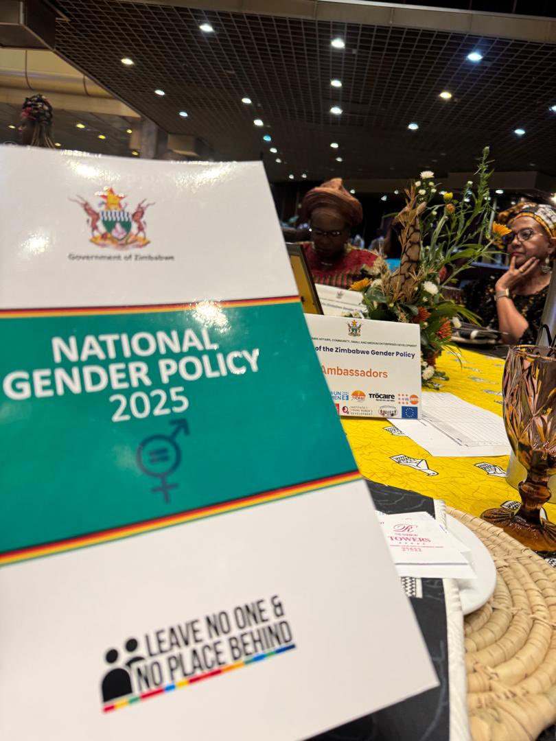AusEmbZim's tweet image. Pleased to join @mwacsmed Hon Minister Mutsvangwa, other @SADC_News Ministers, UN & CSO colleagues at the recent launch of 🇿🇼 revised National #Gender Policy 2025. Looking forward to seeing 🇿🇼 move from commitment▶️action, policy▶️practice &aspiration▶️ #genderequality #endGBVnow