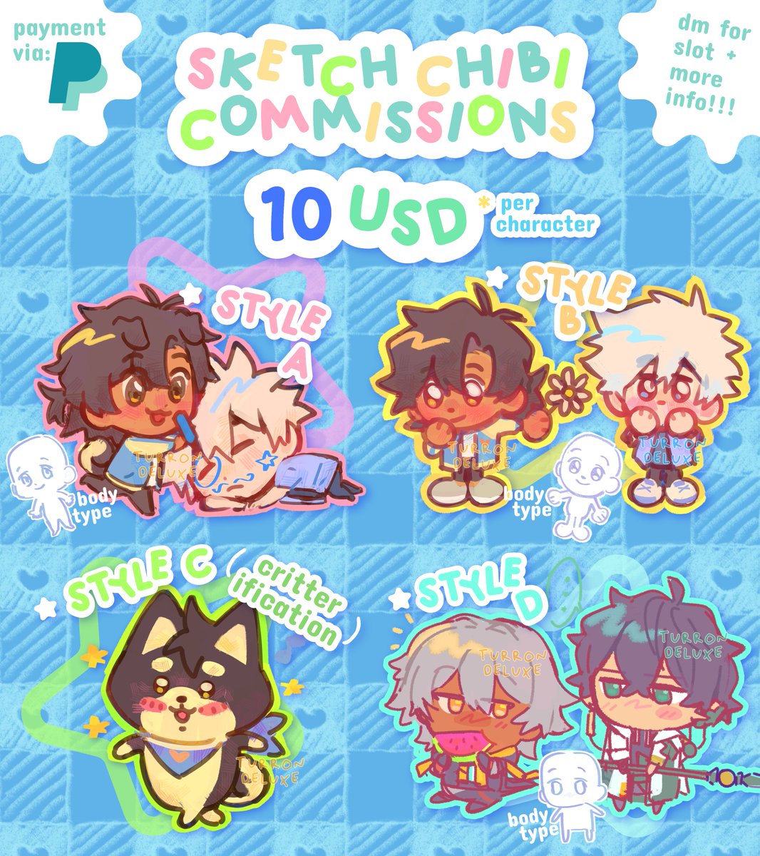 turrondeluxe's tweet image. Updated! ૮ • ﻌ - ა sketch coms open!!! (vgen link in thread) + shop leftovers #shiguang #linkclick #dancae