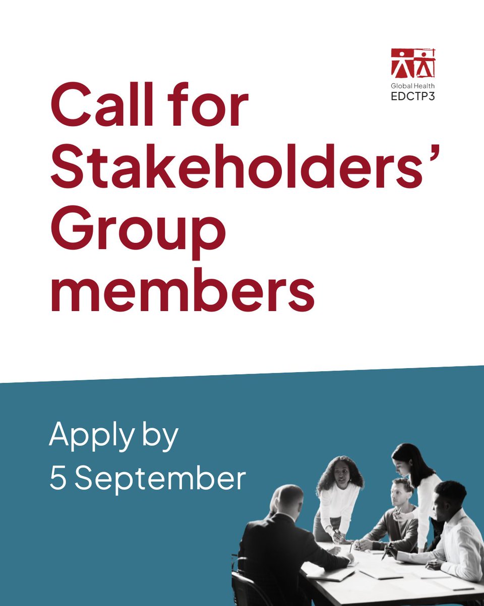 Irene Norstedt (@irenenorstedt) on Twitter photo 🗣️ Calling global health organisations!
Global Health <a href="/EDCTP3/">Global Health EDCTP3</a> is renewing its Stakeholders’ Group!
If your org works on #InfectiousDiseases in sub-Saharan Africa, apply now to help shape strategy & impact.
🗓️ Deadline: 5 September
🔗europa.eu/!D7ByRp 🗣️ Calling global health organisations!
Global Health <a href="/EDCTP3/">Global Health EDCTP3</a> is renewing its Stakeholders’ Group!
If your org works on #InfectiousDiseases in sub-Saharan Africa, apply now to help shape strategy & impact.
🗓️ Deadline: 5 September
🔗europa.eu/!D7ByRp