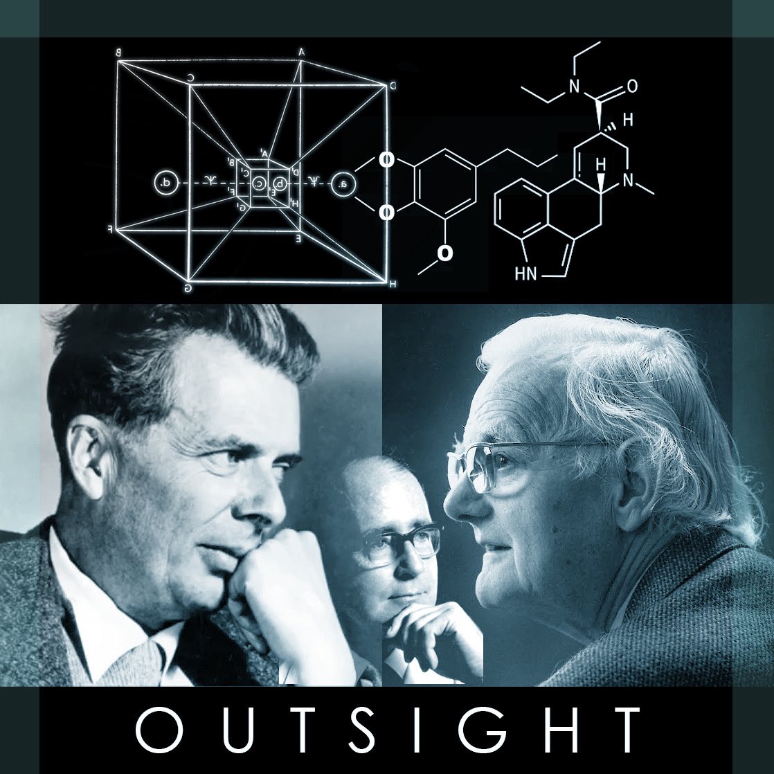 OUTSIGHT was a bold plan to bring together and give mescaline and/or LSD to fifty to a hundred of the world’s pre-eminent minds, including Einstein, Jung, A. J. Ayer, and Graham Greene. The intention was that “of changing the intellectual climate,” as lead instigator Osmond put
