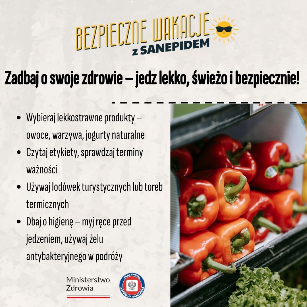 GIS_gov's tweet image. Lato to czas beztroski i podróży ☀️
Jednak wysokie temperatury i zmiany miejsca pobytu mogą sprawić, że jedzenie i picie staną się źródłem problemów zdrowotnych 🤢
Aby uniknąć nieprzyjemnych niespodzianek, przestrzegaj zasad higieny i bezpieczeństwa żywności!