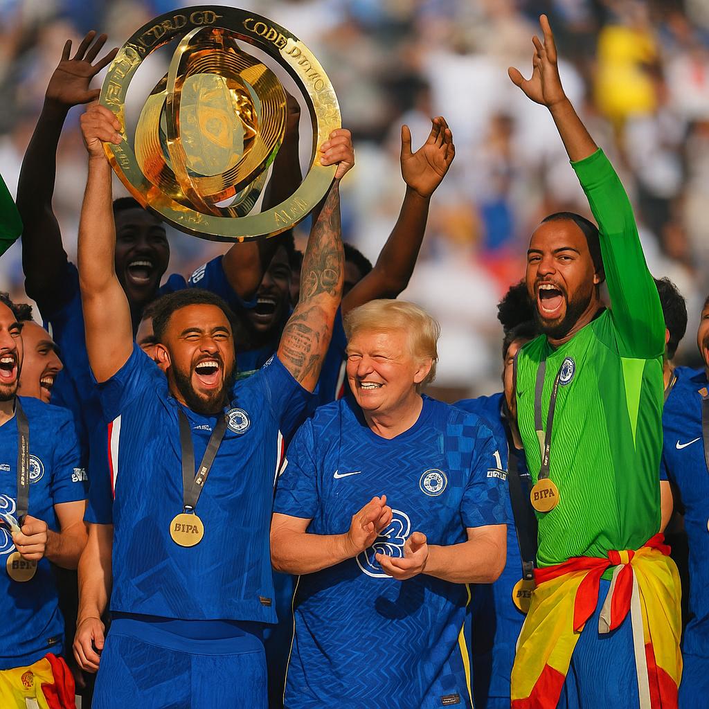 littleash88's tweet photo. Breaking News: @ChelseaFC have signed @realDonaldTrump on a 5 year deal after winning #CWC2025 https://t.co/9Yg34DEWY8