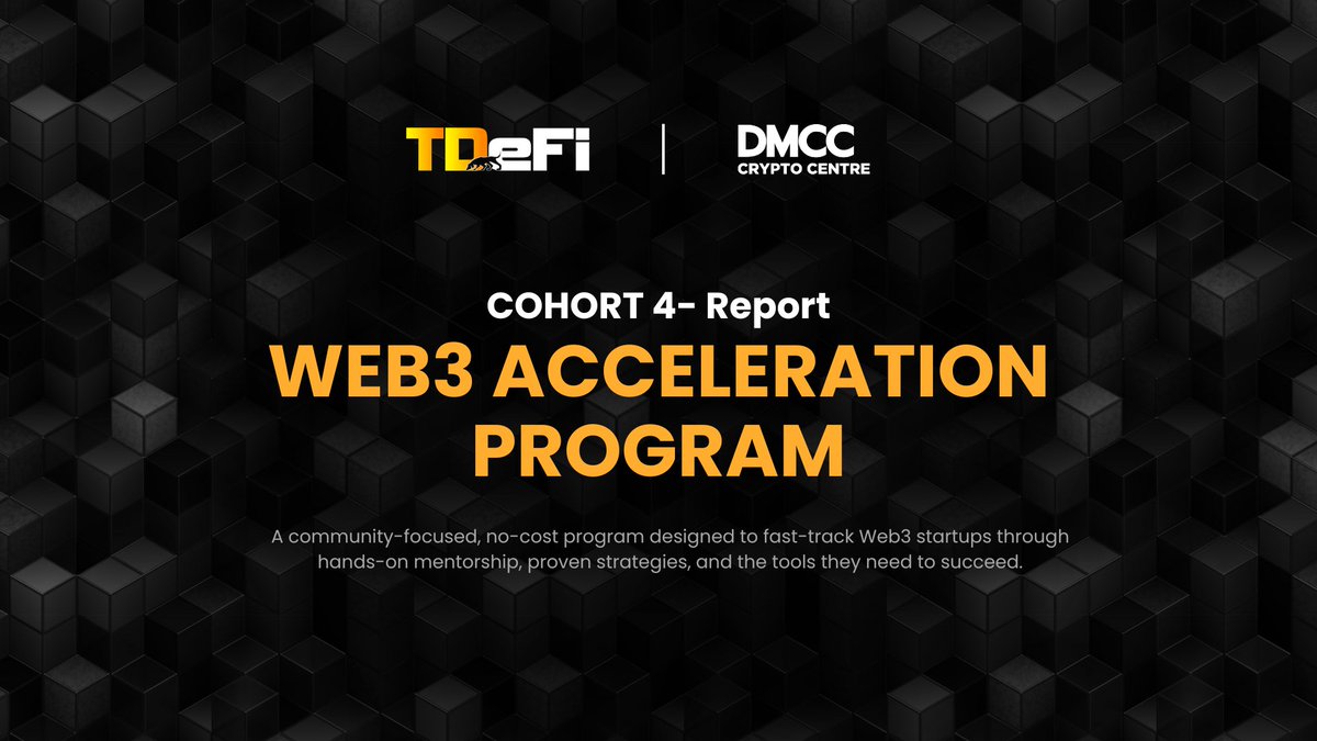 TDeFi (@tde_fi) on Twitter photo Struggling to find the right guidance to scale your Web3 startup?
The Web3 Acceleration Program, in partnership with <a href="/dmcccrypto/">DMCC Crypto Centre</a>, was built to help founders like you overcome challenges such as limited mentorship, misinformation, and a lack of structured support.
After 8 weeks Struggling to find the right guidance to scale your Web3 startup?
The Web3 Acceleration Program, in partnership with <a href="/dmcccrypto/">DMCC Crypto Centre</a>, was built to help founders like you overcome challenges such as limited mentorship, misinformation, and a lack of structured support.
After 8 weeks