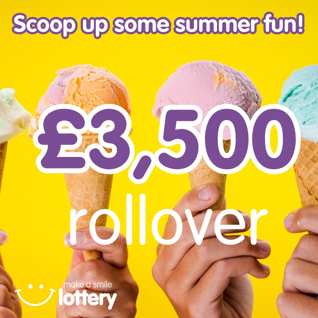 It’s getting hot out there, but here’s something even cooler! The make a smile lottery rollover has chilled out at a super cool £3,500 this week!  
bit.ly/3QquXxB
18+ Gamble Aware T&amp;Cs apply
#CoolCash #rollover #makeasmilelottery