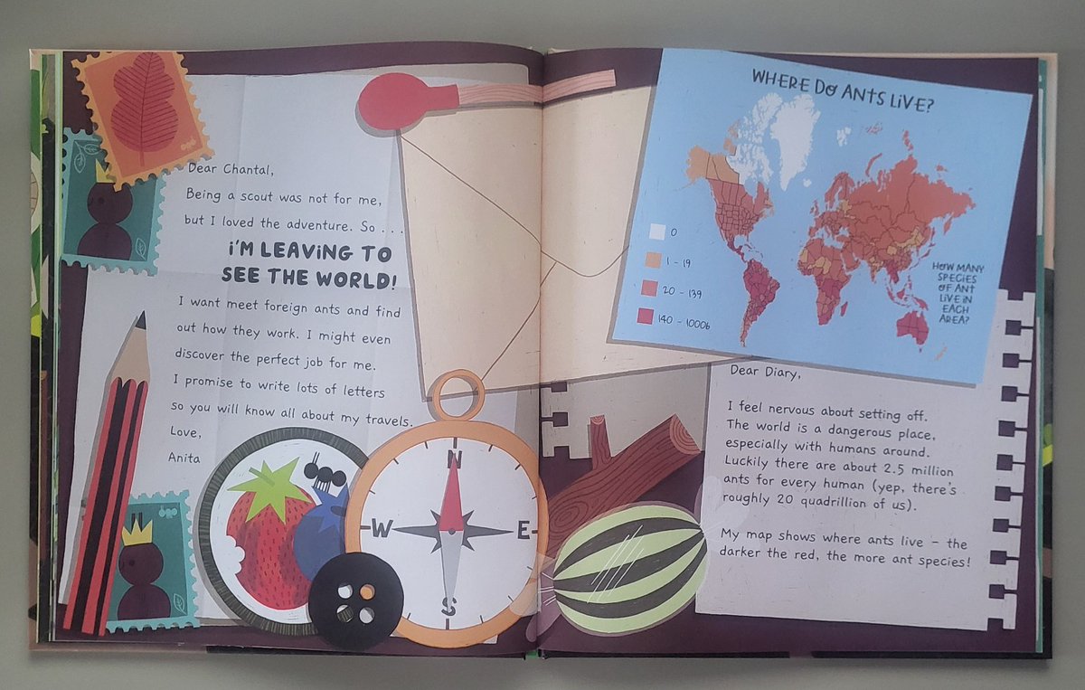 Mat_at_Brookes's tweet image. Meet Anita, possibly the world’s laziest ant — but also the most curious. In @MoeshaKellaway @books_rocket #AntLife, we follow our unlikely explorer as she wriggles out of work and sets off in search of the perfect job (and maybe herself, too). For fans of the super #SlugLife!