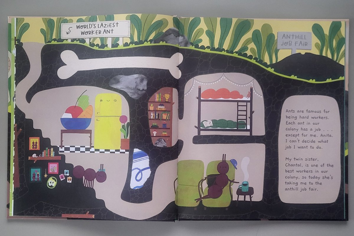 Mat_at_Brookes's tweet image. Meet Anita, possibly the world’s laziest ant — but also the most curious. In @MoeshaKellaway @books_rocket #AntLife, we follow our unlikely explorer as she wriggles out of work and sets off in search of the perfect job (and maybe herself, too). For fans of the super #SlugLife!