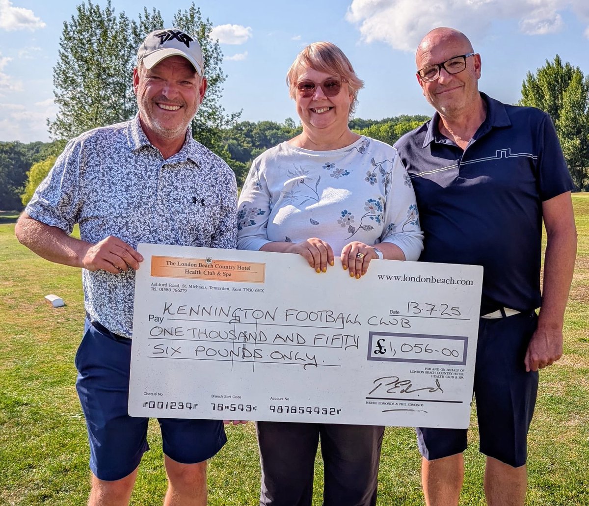 ⛳️ 𝗔𝗻𝗻𝘂𝗮𝗹 𝗧𝗢𝗡 𝗚𝗼𝗹𝗳 𝗗𝗮𝘆 🏌🏼‍♂️
Our massive thanks to Londonbeach Hotel &amp; Spa for once again hosting our annual Golf Day, in which they donate all proceeds (£1056) back to the club. A wonderful organisation that do so much to help support local sports clubs &amp;businesses.