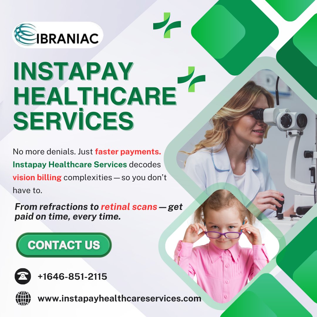 Specialty billing built for eye care providers. sales@instapayhealthcareservices.com  +16468512115  #instapayhealthcareservices  #ophthalmology #eyecare #eyehealth #visioncare #ophthalmologybilling #revenuemanagement #ophthalmologybillingsolutions #optometrybilling #retinalscans