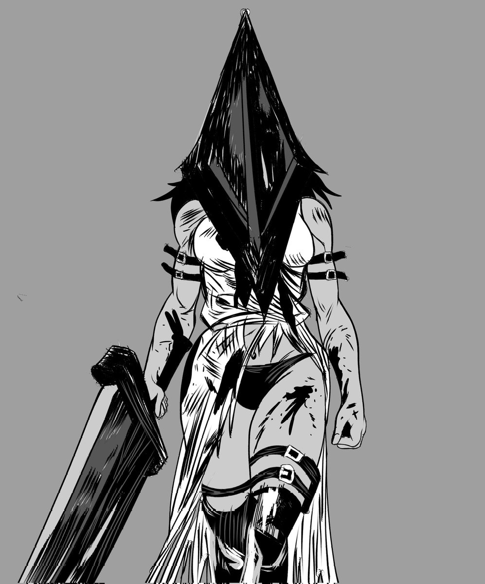 art_errrday's tweet image. DAY 97: Pyramid Head
#Fanarts #dailydrawing #fanart #pyramidhead #silenthill #animeart #nsfw #r34 #rule34