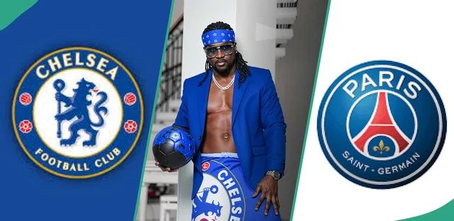 PRESTIGEEJ4763's tweet photo. Chelsea vs PSG: Singer Rudeboy Dons Blue Costume as He Anticipates FIFA World Cup Finals https://t.co/45FUuSCOmU https://t.co/5Cei5sc374