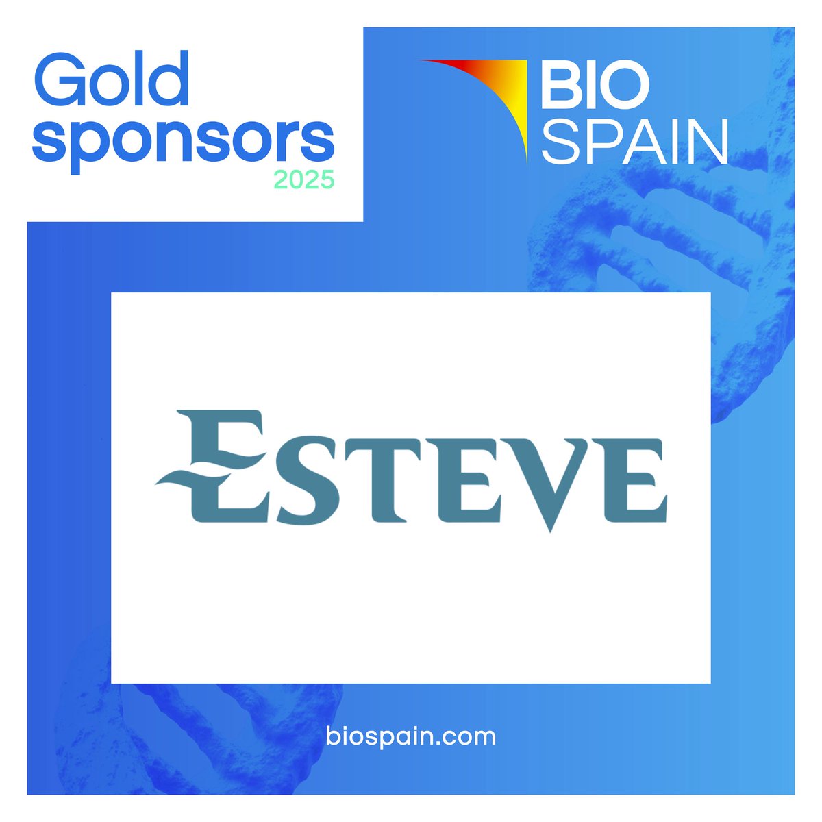 BIOSPAIN_AseBio's tweet image. 📢We are excited to welcome Esteve as our new Gold Sponsor!
➡️Discover them at esteve.com/uk
➡️More information about #BIOSPAIN2025: biospain.com