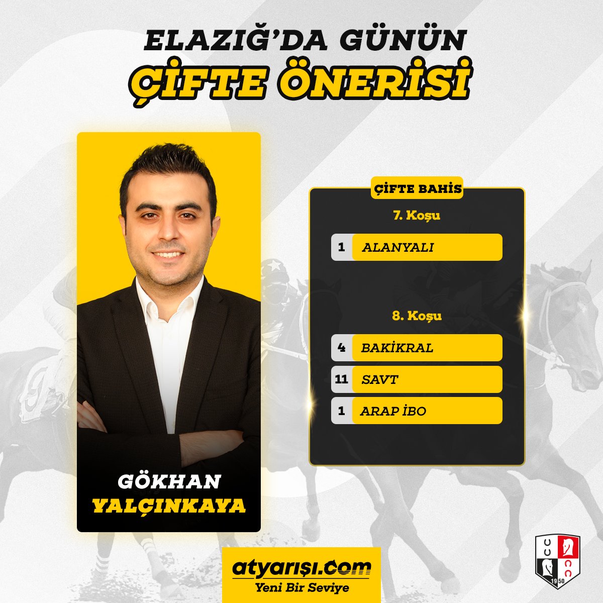 atyarisi (@atyarisicom) on Twitter photo Elazığ'da günün ÇİFTE ÖNERİSİ!
Yazarımız Gökhan Yalçınkaya (<a href="/gokhanylcnkaya/">Gökhan Yalçınkaya</a>), Elazığ programı için çifte önerisini paylaştı.
Hemen Oyna --> atyrs.co/3vS7MFe Elazığ'da günün ÇİFTE ÖNERİSİ!
Yazarımız Gökhan Yalçınkaya (<a href="/gokhanylcnkaya/">Gökhan Yalçınkaya</a>), Elazığ programı için çifte önerisini paylaştı.
Hemen Oyna --> atyrs.co/3vS7MFe